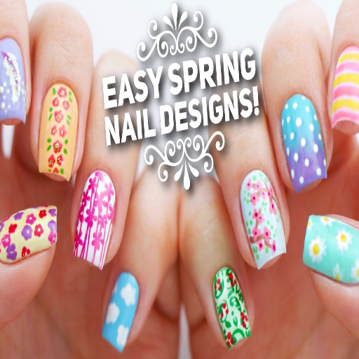 How can I create simple yet stylish spring nail designs at home