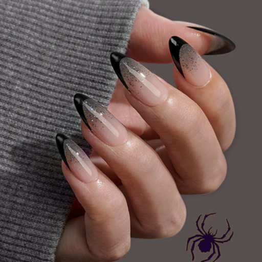 How can I incorporate texture into my black nail designs