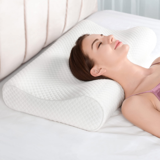 How can you properly use a pillow to prevent and relieve neck pain