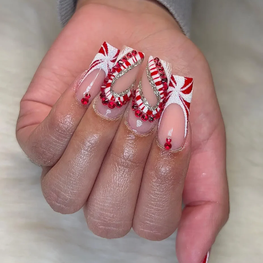 What are Some Creative Variations on Classic Candy Cane Nails
