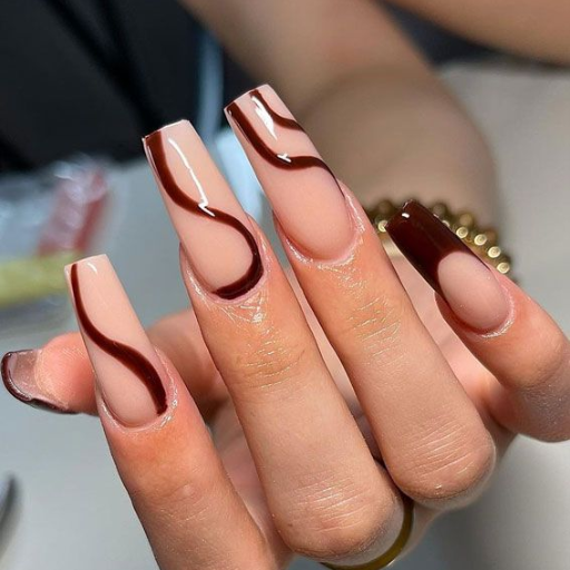 What are the most popular brown French tip nail designs