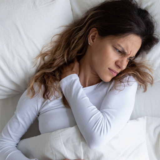 What causes neck and shoulder pain during sleep