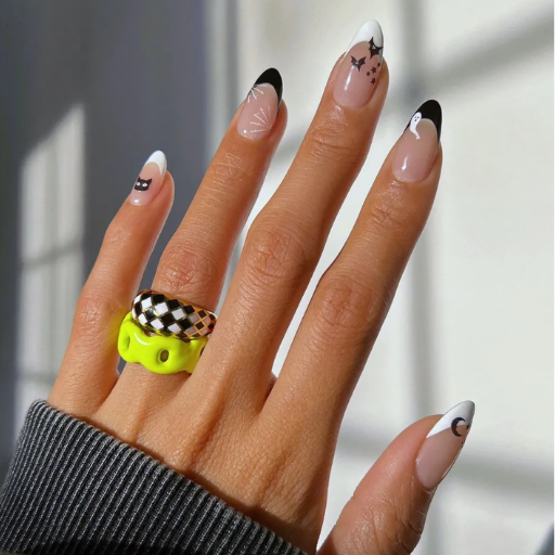How can I create a sophisticated Halloween manicure