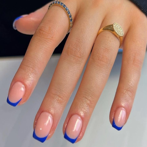 french tip nails with color