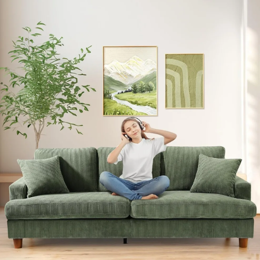 What are the top features to look for in a corduroy couch