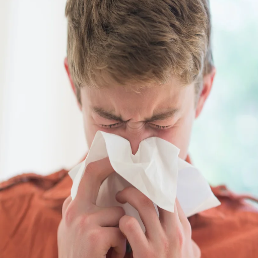 sneezing when aroused