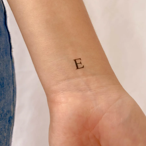 How do I choose the right font for my letter E tattoo_