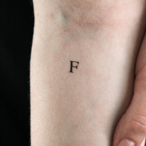 What are the best placement options for F letter tattoos