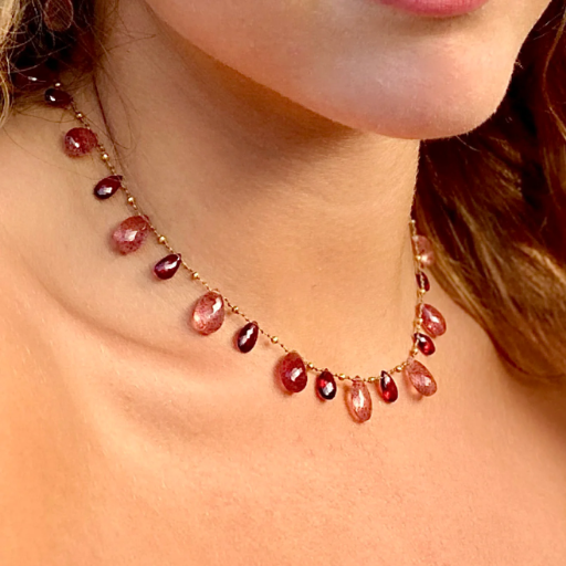 Strawberry Quartz in Jewelry